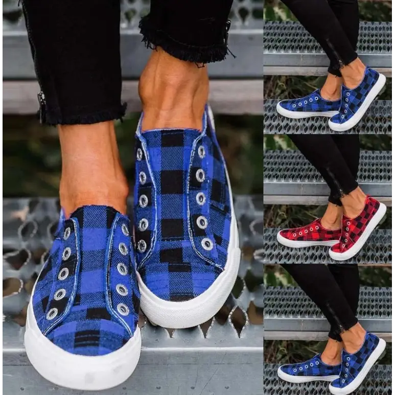 Flat women’s canvas shoes