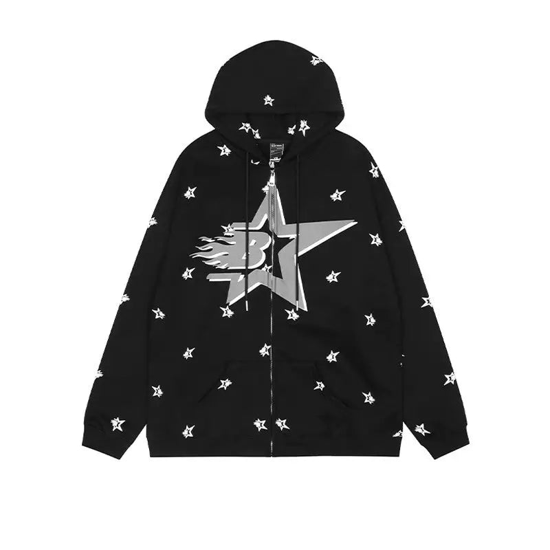 Fleece Zipper Cardigan Hooded Sweater For Men And Women Loose Beyond Trends Hub