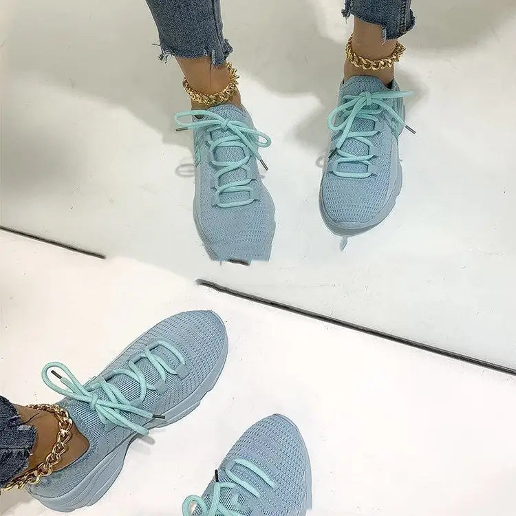 Flying Woven Shoes Women'S Women'S Shoes Casual Mesh Breathable Sports Running Shoes Beyond Trends Hub