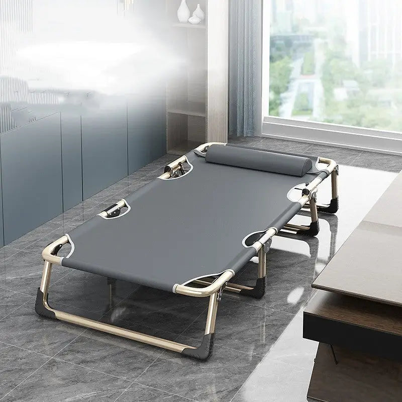 Foldable Bed Single Bed Household Simple Siesta Bed - Beyond Trends Hub 