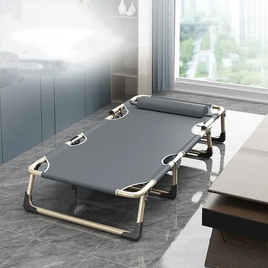 Foldable Bed Single Bed Household Simple Siesta Bed - Beyond Trends Hub 