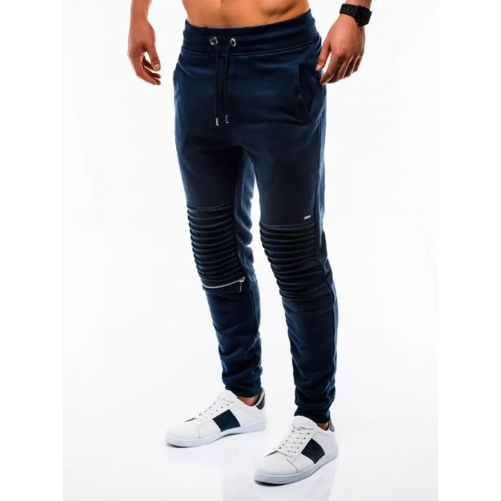 Folding Casual Trousers For Men Fashion Trousers For Men - Navy Blue / M