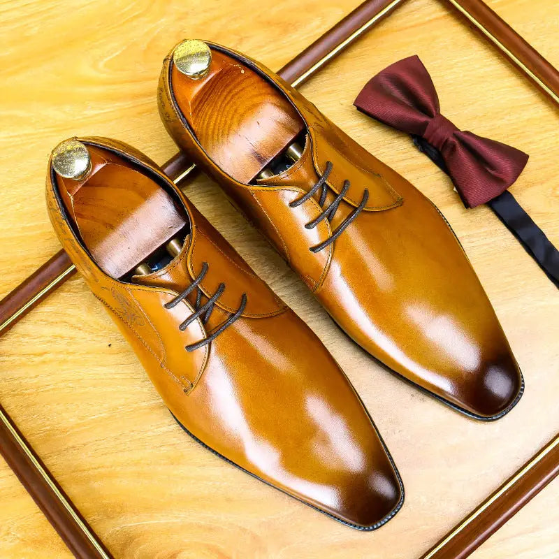 Formal Leather Shoes Store Wholesale First Layer - Brown / 37