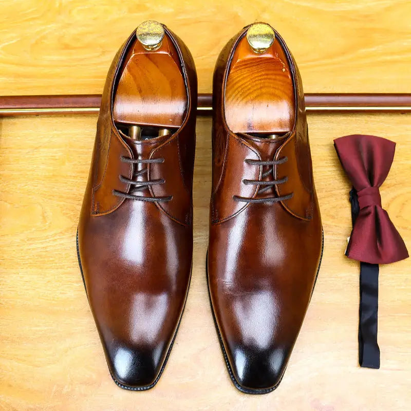 Formal Leather Shoes Store Wholesale First Layer - Coffee / 37