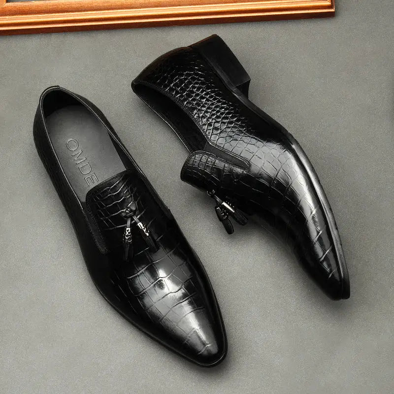 Formal Men Business Dress Pointed Toe Shoes Genuine Leather Mens Beyond Trends Hub
