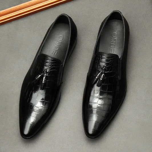 Formal Men Business Dress Pointed Toe Shoes Genuine Leather Mens Beyond Trends Hub