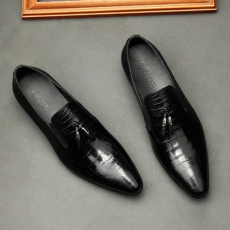 Formal Men Business Dress Pointed Toe Shoes Genuine Leather Mens Beyond Trends Hub