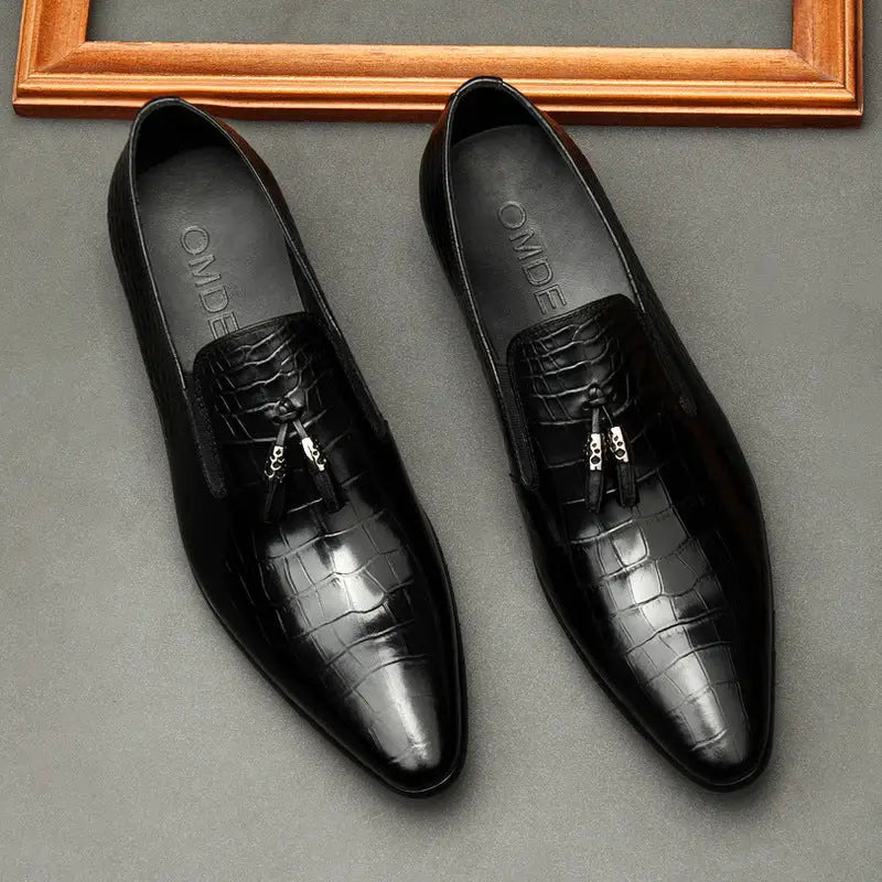 Formal Men Business Dress Pointed Toe Shoes Genuine Leather Mens Beyond Trends Hub