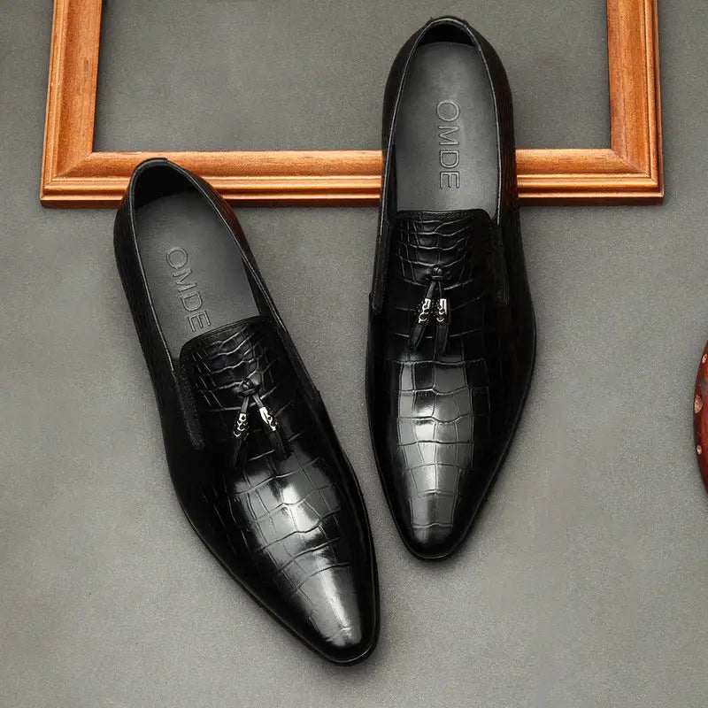 Formal Men Business Dress Pointed Toe Shoes Genuine Leather Mens Beyond Trends Hub