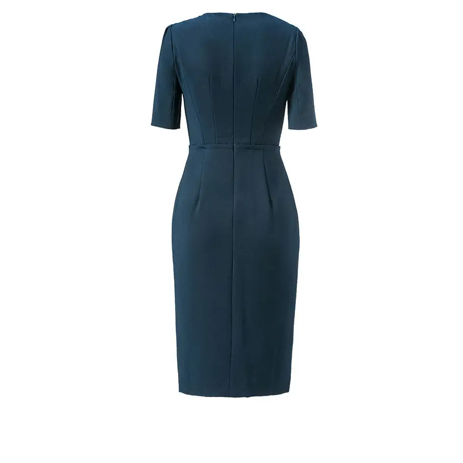 Formal Temperament Elegant And Intellectual Mid-sleeve Red Dress Women