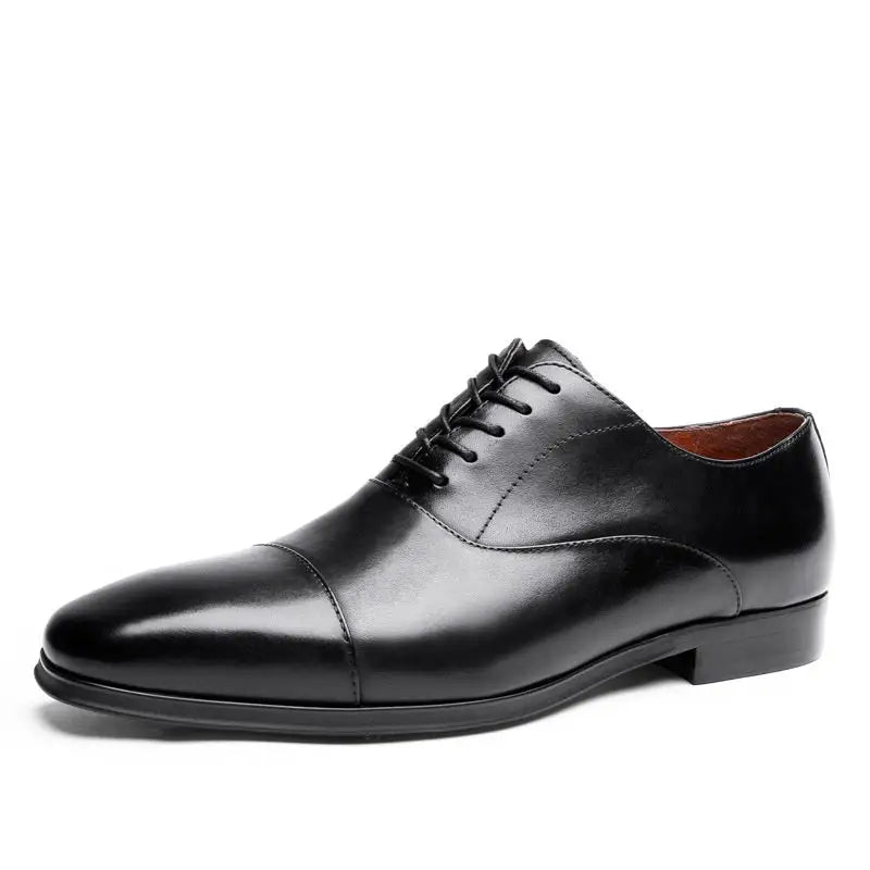 Formal Three-Joint Business Leather Shoes - Black / 43