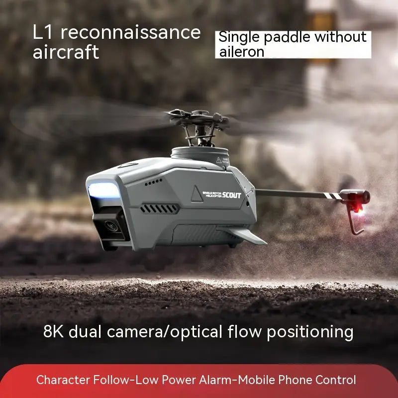Four-channel Single Paddle Helicopter Drone For Aerial Photography Toy - Beyond Trends Hub 