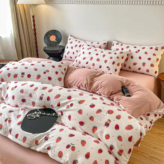Four-piece Bed Set Jacquard Quilt Cover Sheets - Beyond Trends Hub 