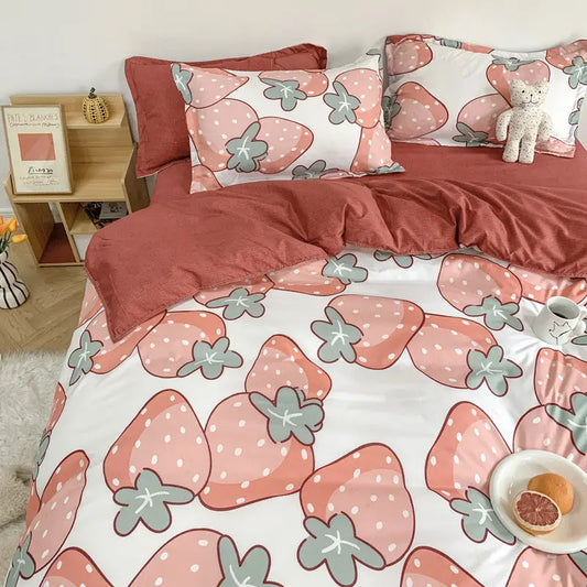 Four Piece Set Of Cute Cartoon Bed Sheets - Beyond Trends Hub 