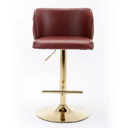 Furniture,Swivel Barstools Adjusatble Seat Height Modern PU Upholstered Bar Stools With The Whole Back Tufted For Home