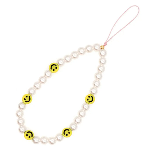 Go2Boho Phone Chains Pearl For Bead Telephone Strap Chain Mobile Phone Charm Lanyard Smiley Star Fruit Jewelry Jewellery - Beyond Trends Hub 