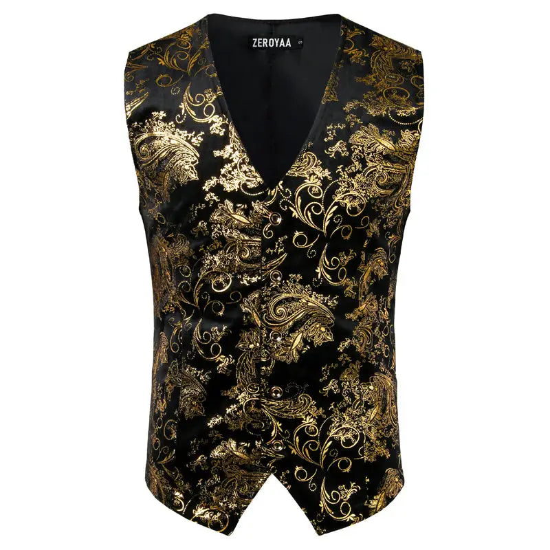 Gold Steampunk Vest Men Suit Gilet Homme Wedding Sleeveless Beyond Trends Hub