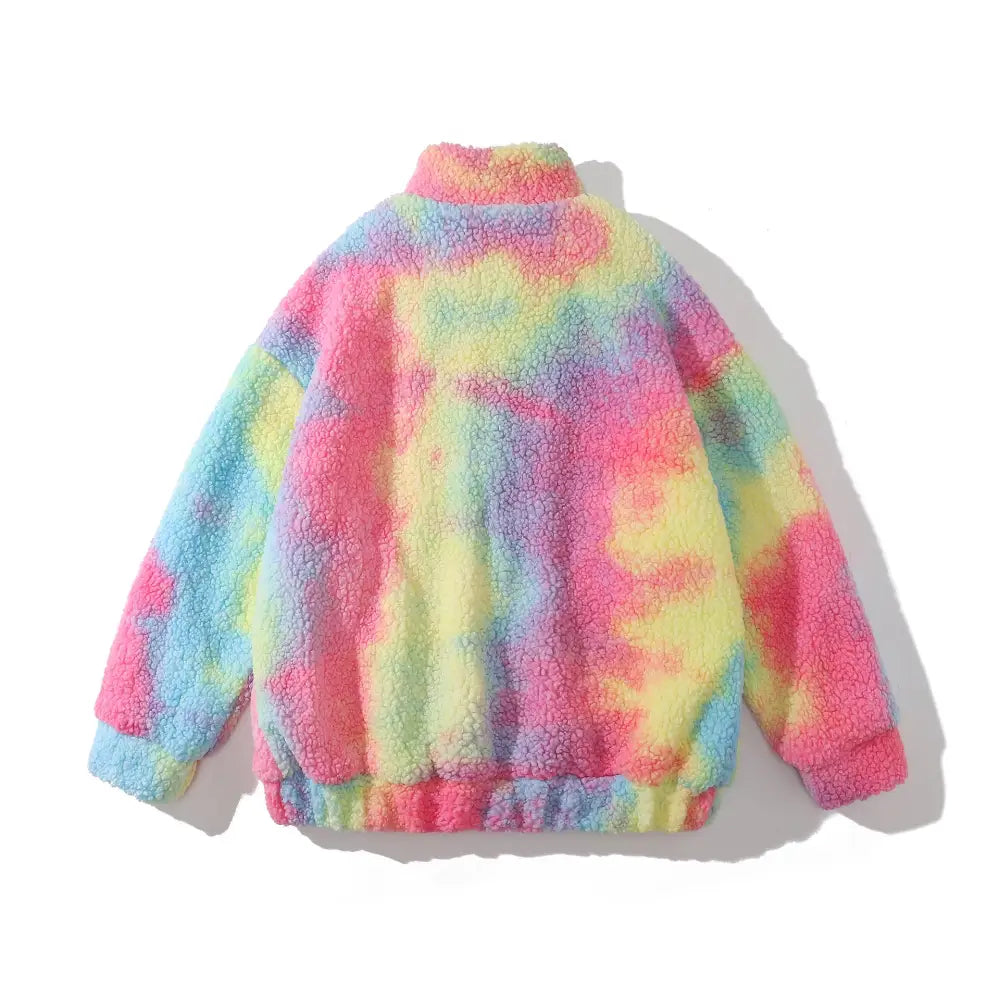 Gradient Tie-dye Lamb Wool Cotton Coat For Men And Women Beyond Trends Hub