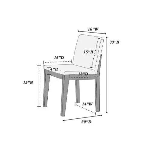 Grey Finish 5pc Dining Room Set Dining Table 4x Chairs Beige Fabric Chair Seat Kitchen Breakfast Dining Room Furniture