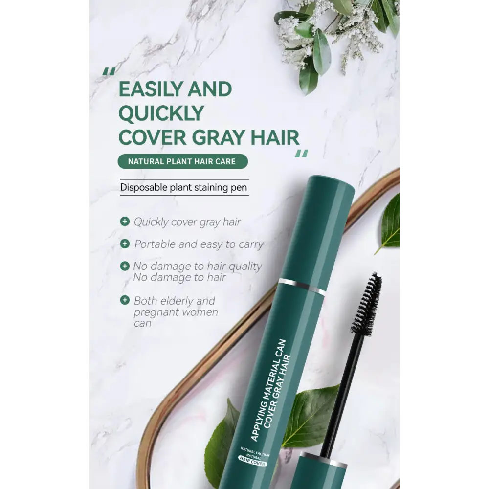 Hair Color Pen Covering Gray Hair Color Supplement Brush Black Hair Stick No Stimulation Temporary Hair Dye