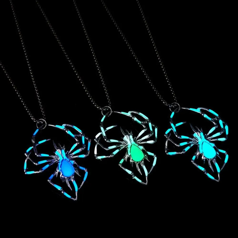 Halloween Creative Stereo Luminous Spider Necklace Jewerly Glowing Night Fluorescence Antique Vintage Glow In The Dark For Men Women Gift Party Halloween Day Club Beyond Trends Hub