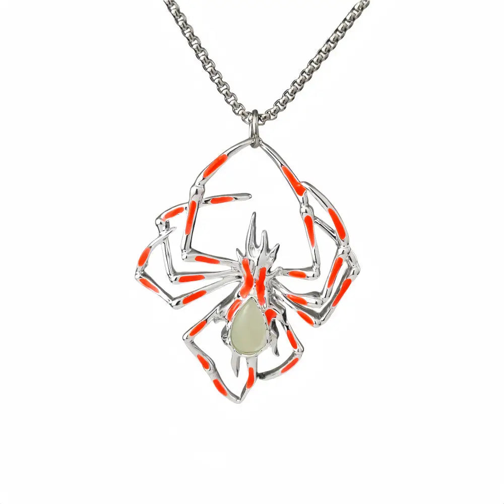Halloween Creative Stereo Luminous Spider Necklace Jewerly Glowing Night Fluorescence Antique Vintage Glow In The Dark For Men Women Gift Party Halloween Day Club Beyond Trends Hub