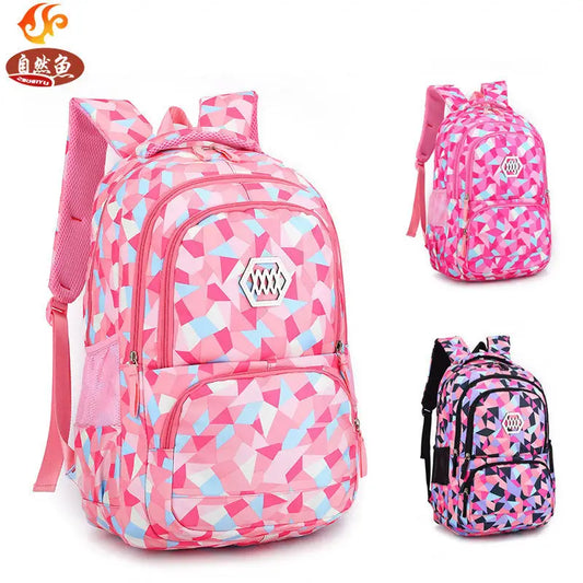 Han edition college, wind girls' double shoulder schoolbag schoolchildren 3-4-6 grade child nurse ridges 8-12 years old - Beyond Trends Hub 