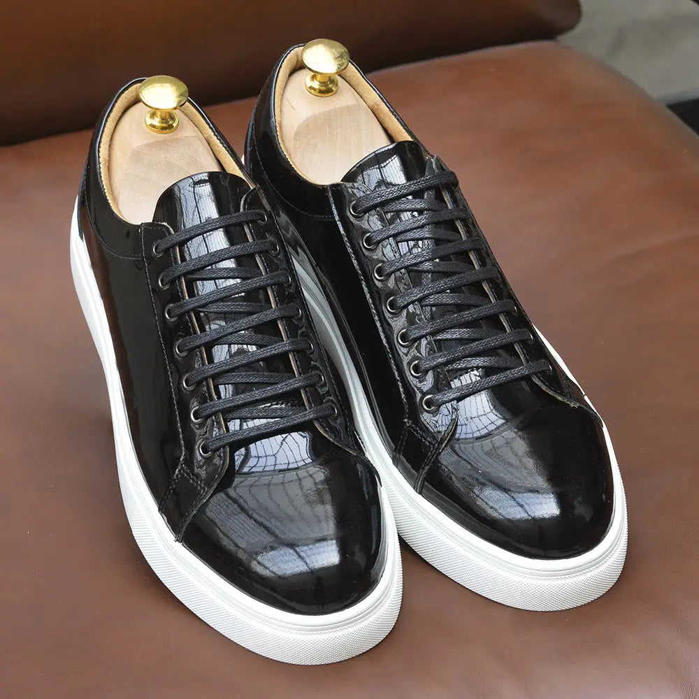 Handmade Leisure Patent Leather Fashionable And Wearable Plus Size Leather Shoes Beyond Trends Hub