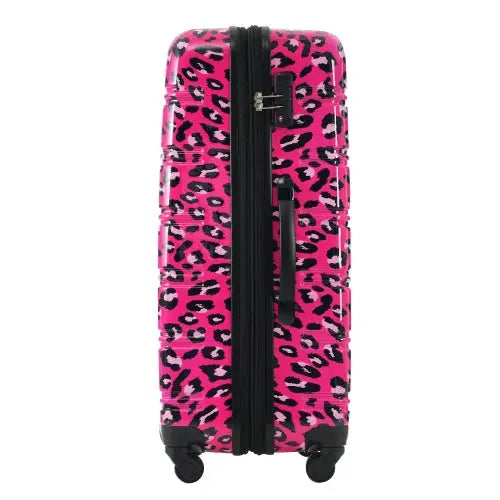 Hardshell Luggage Sets 3 Pcs Spinner Suitcase With TSA Lock Lightweight-20 24 28 Luggages - Hot Pink - 5