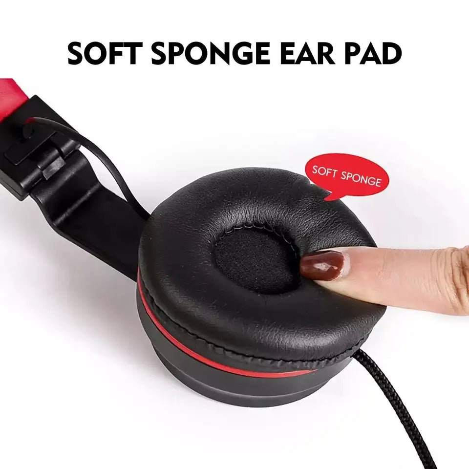 Head mounted wired earphones for e-sports chicken eating with microphone for phone and computer calls universal