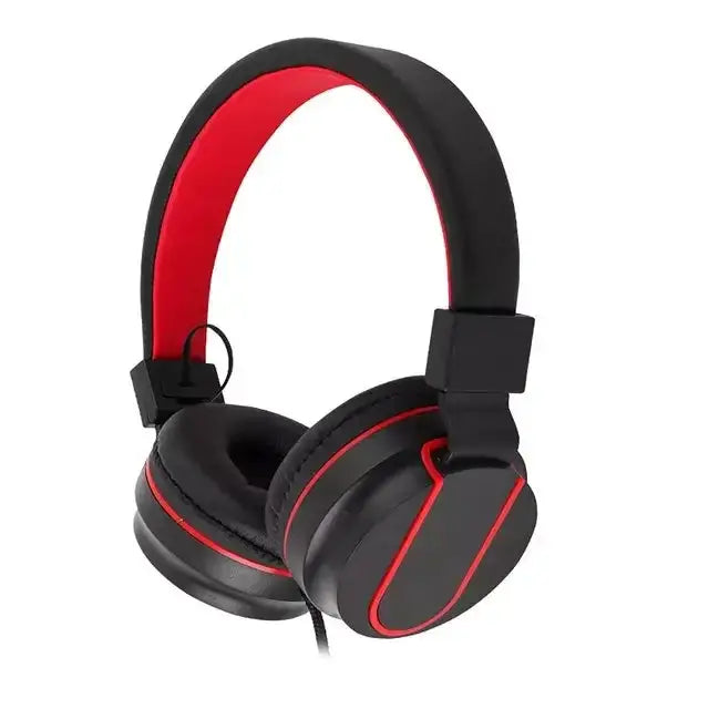 Head mounted wired earphones for e-sports chicken eating with microphone for phone and computer calls universal