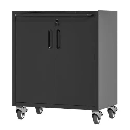 Heavy-Duty Metal Garage Storage Cabinet With Wheels - Sturdy And Durable Tool Storage Cabinet For Garage Office
