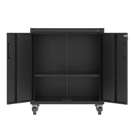 Heavy-Duty Metal Garage Storage Cabinet With Wheels - Sturdy And Durable Tool Storage Cabinet For Garage Office