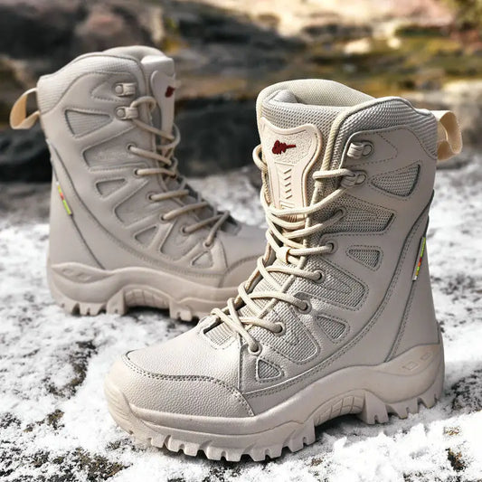 Hi-top Hiking Shoes Men’s Breathable Sneaker Platform