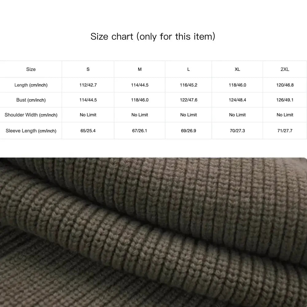 High-end Thickened Long Heavy-duty Windbreaker Sweater Jacket With Loose Design And Lazy Style Knitted Cardigan
