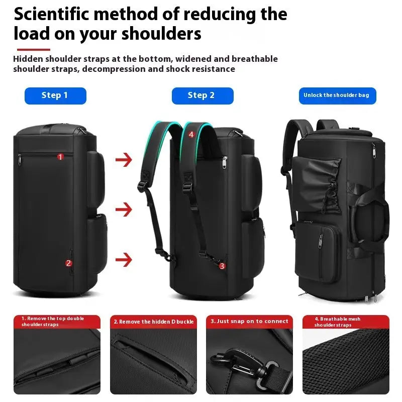 High Quality Waterproof Suit Bag For Men Large Capacity Travel Bag With Shoe Compartment Dry And Wet Separation Travel Organizer Beyond Trends Hub
