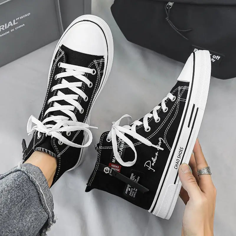 High top board shoes canvas shoes casual shoes Korean version student shoes men’s shoes trendy shoes