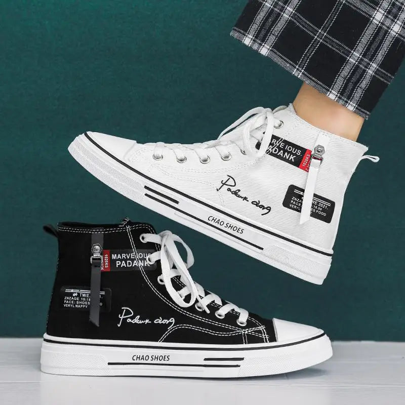 High top board shoes canvas shoes casual shoes Korean version student shoes men’s shoes trendy shoes