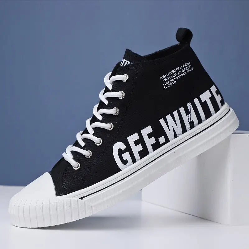 High top canvas shoes - Black / 44