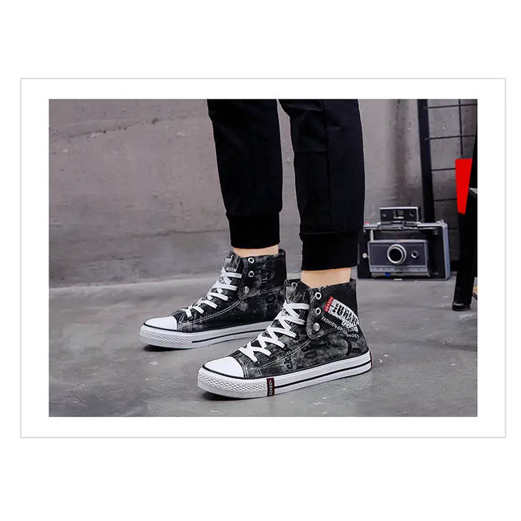 High-top canvas shoes for lovers