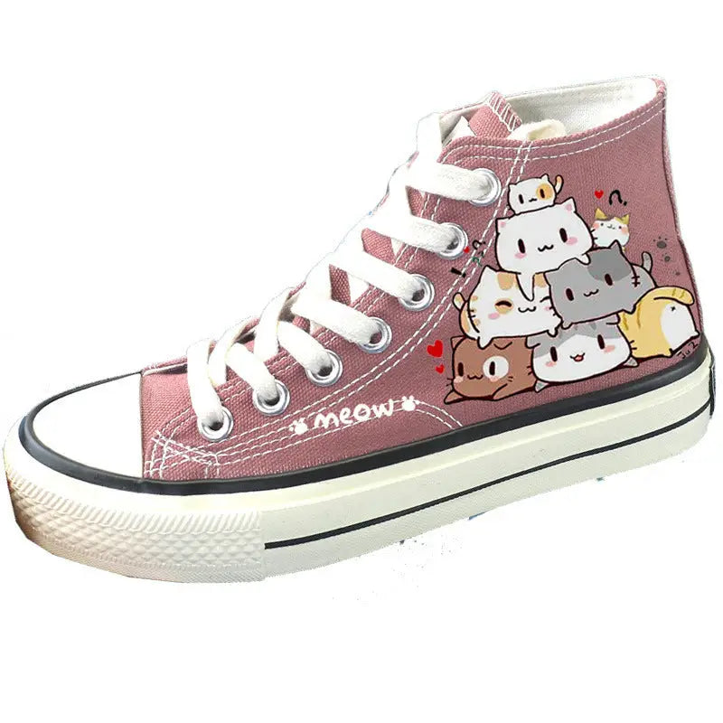 High-Top Shoes Canvas Shoes White Shoes Women’s Shoes