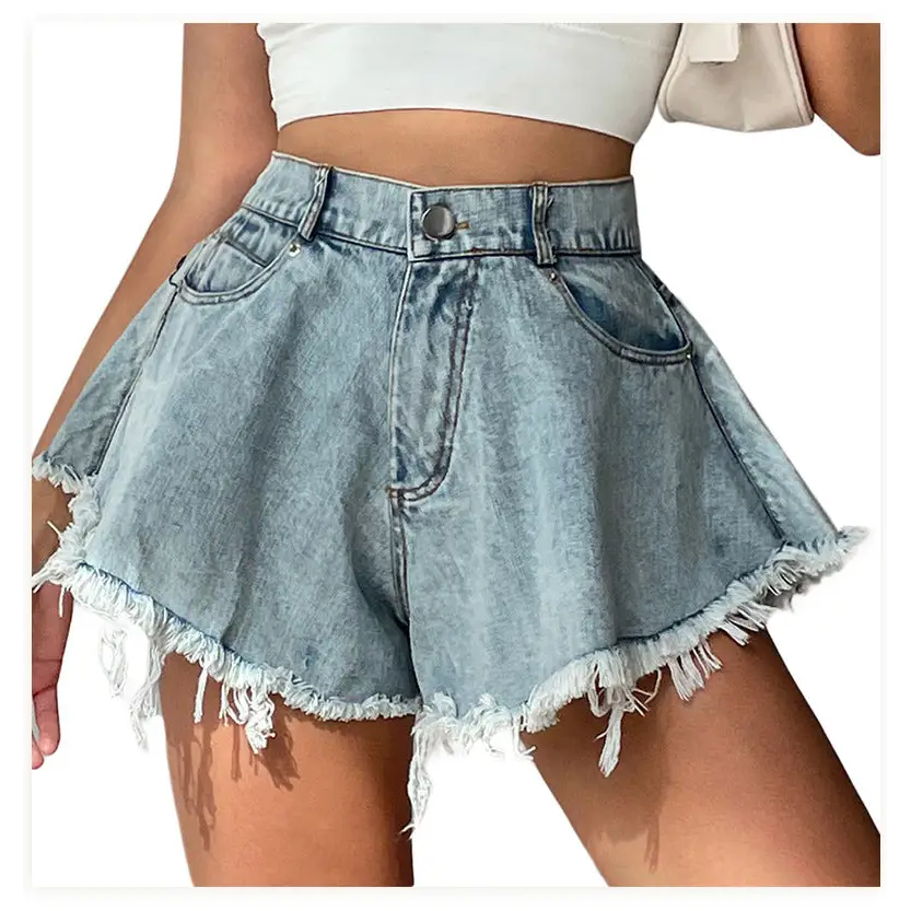High Waist Loose-fitting Tassel Denim Shorts For Women Beyond Trends Hub