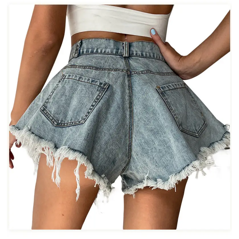 High Waist Loose-fitting Tassel Denim Shorts For Women Beyond Trends Hub