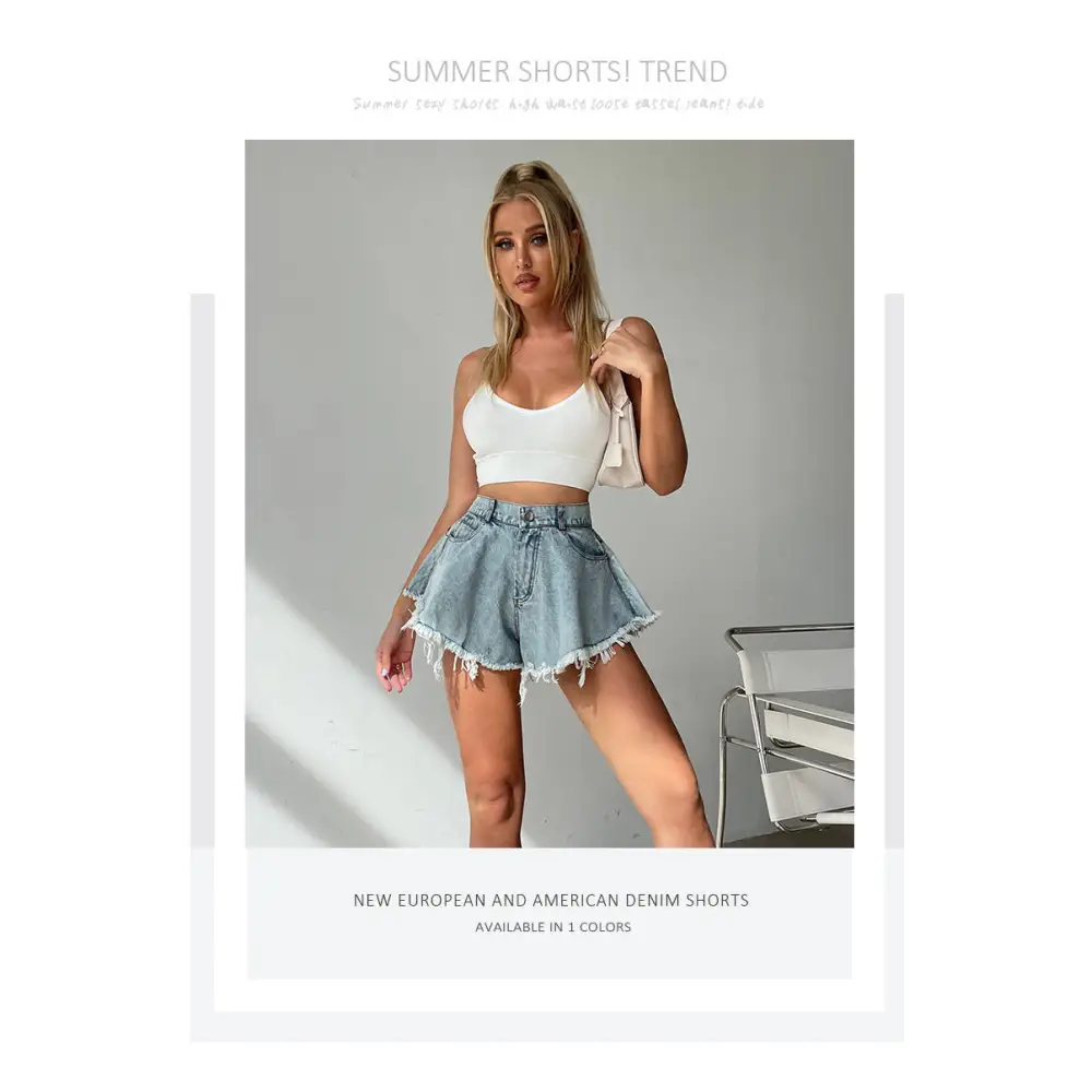High Waist Loose-fitting Tassel Denim Shorts For Women Beyond Trends Hub