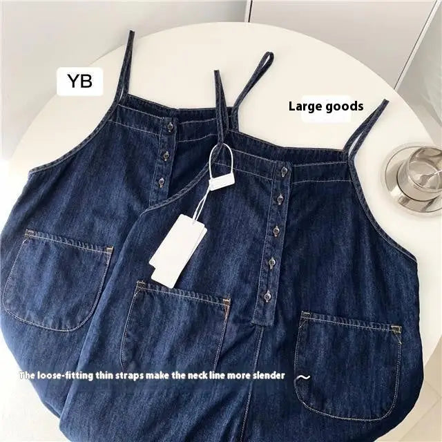 High Waist Slimming Denim Suspender Pants For Women Beyond Trends Hub