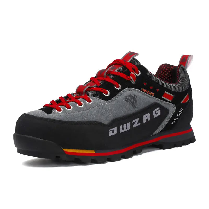 Hiking shoes men’s shoes shock absorber shoes - Red / 45