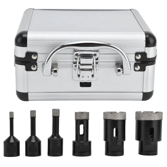 Hole Saw Set 6-in-1 Diamond Tile Hollow Core Drill Hand Tools Hardware for 6-38mm M14 - as picture - 5