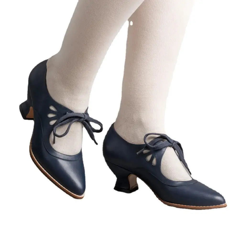 Hollow Out High Heel Lace-up Casual Shoes Plus Size Woman High-heeled Shoes Beyond Trends Hub