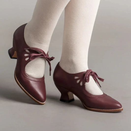 Hollow Out High Heel Lace-up Casual Shoes Plus Size Woman High-heeled Shoes Beyond Trends Hub