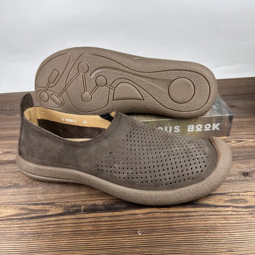 Hollow Out Leather Men's Shoes Breathable Soft Bottom Casual Shoes Beyond Trends Hub